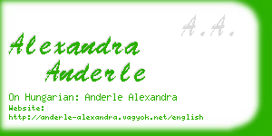 alexandra anderle business card